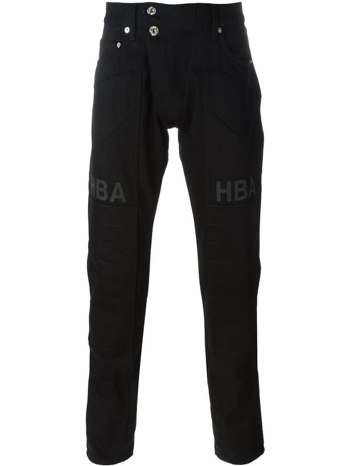 Hood By Air Logo Print Straight Leg Trousers