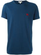 Burberry Embroidered Logo T-shirt, Men's, Size: Xxl, Blue, Cotton