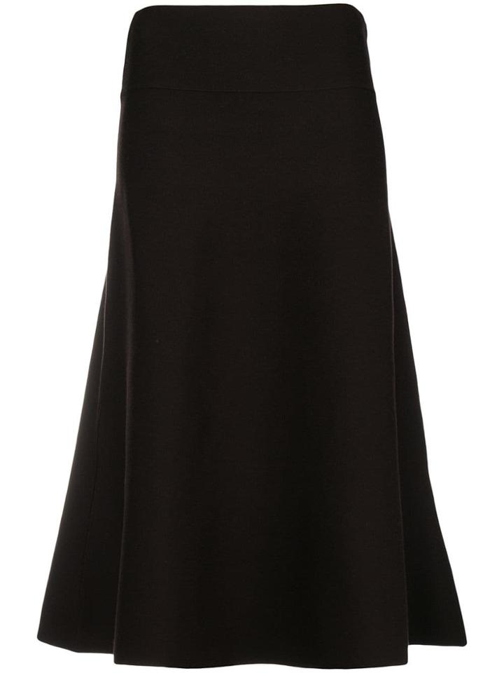 Agnona High Waisted Swing Skirt - Brown