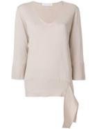 Fabiana Filippi Straps Detail Knitted Blouse - Nude & Neutrals