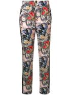 Red Valentino Floral Print Straight Trousers - Green