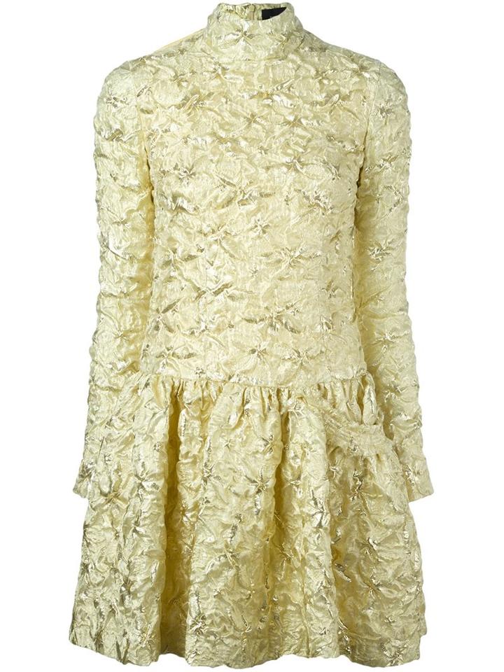 Simone Rocha Textured Mini Dress, Women's, Size: 6, Grey, Silk/acrylic/polyamide/pbt Elite