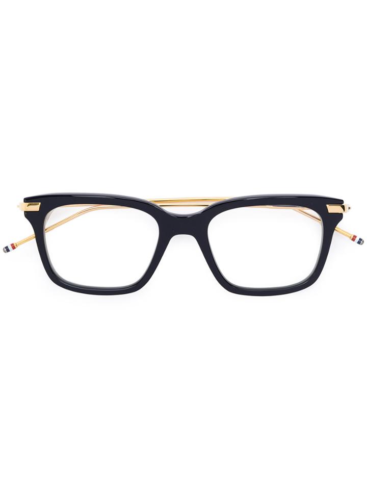 Thom Browne Eyewear Rectangle Frame Glasses - Black