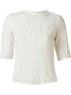 Martha Medeiros Marescot Lace Blouse, Women's, Size: 44, White, Silk