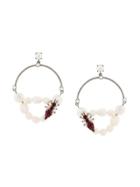 Ermanno Scervino Insect Pearl Earrings - White