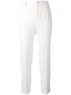 Lanvin - Tailored Trousers - Women - Polyester/acetate - 42, Women's, White, Polyester/acetate