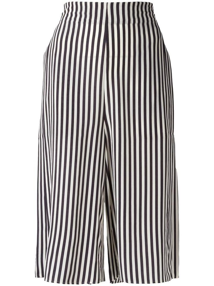 Closed Striped Shorts, Women's, Size: Medium, Black, Silk