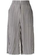 Closed Striped Shorts, Women's, Size: Medium, Black, Silk