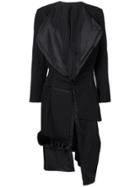 Comme Des Garçons Vintage Faux Fur Patch Deconstructed Padded Coat -