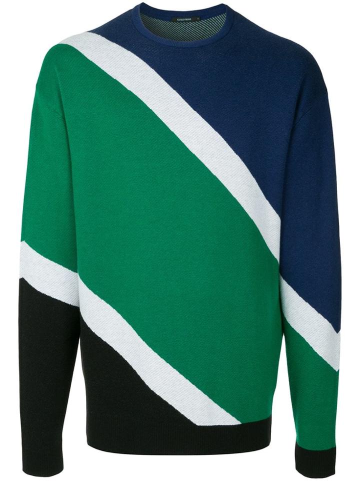 Guild Prime Diagonal Stripes Knit Sweater - Multicolour