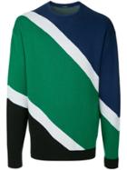 Guild Prime Diagonal Stripes Knit Sweater - Multicolour