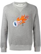 Coach Eyeball Print Sweatshirt, Men's, Size: Medium, Grey, Cotton