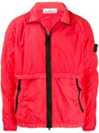 Stone Island Zip Front Jacket - Red