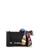 Love Moschino Flat Logo Clutch - Black