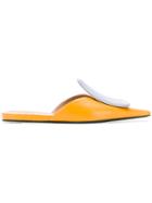 Marni Square Toe Mules - Yellow & Orange