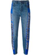 Golden Goose Deluxe Brand Racing Stripe Tapered Jeans - Blue