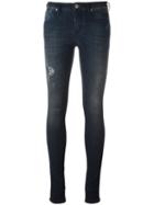 Diesel Distressed Skinny Jeans, Women's, Size: 26/32, Blue, Cotton/polyester/spandex/elastane