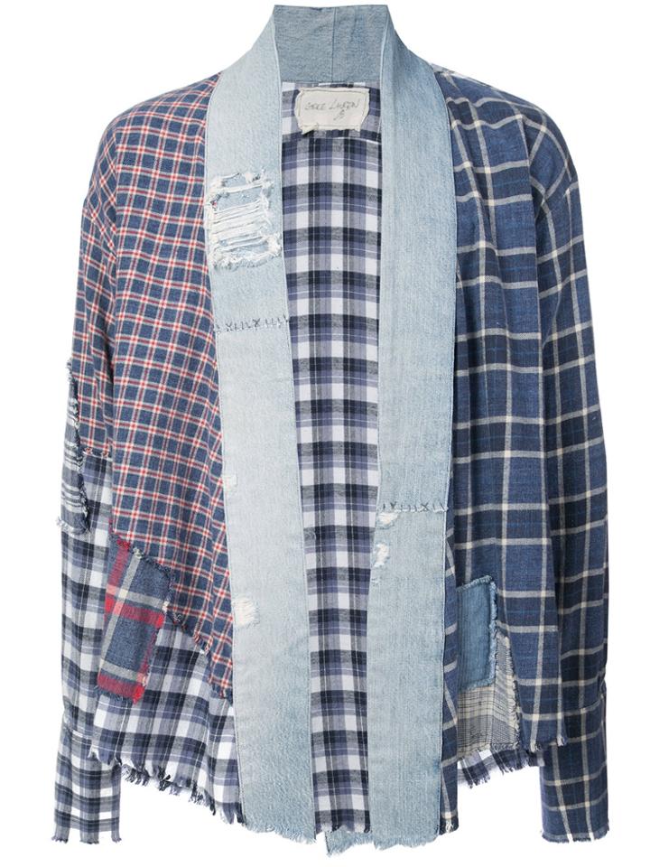 Greg Lauren Patchwork Kimono - Blue