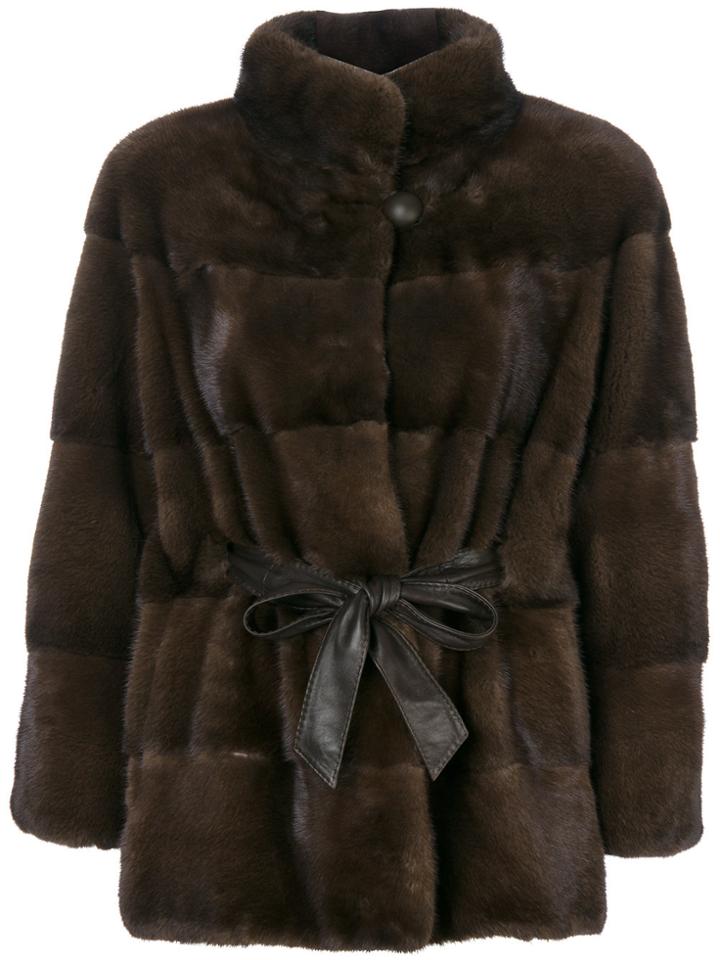 Cara Mila Ellie Starlight Mink Jacket - Brown