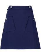 Boutique Moschino Patch Pocket A-line Skirt - Pink & Purple