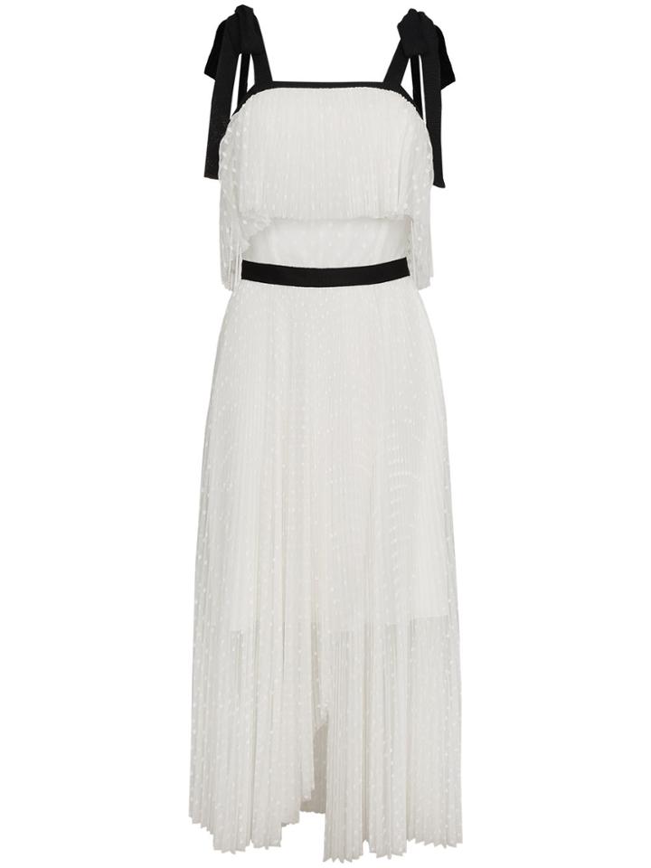 Philosophy Di Lorenzo Serafini Polka Dot Lace Midi Dress - White
