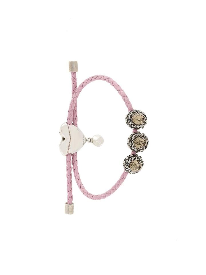 Alexander Mcqueen Heart Charm Bracelet - Pink