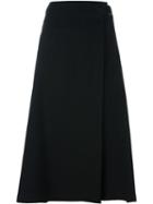 Y's A-line Wrap Skirt, Women's, Size: 1, Black, Cotton/rayon