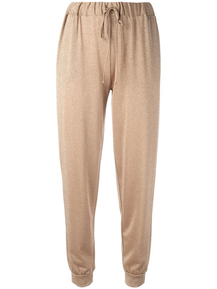 Blugirl Drawstring Track Pants, Women's, Size: 44, Brown, Viscose/polyester/polyamide/spandex/elastane