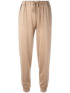 Blugirl Drawstring Track Pants, Women's, Size: 44, Brown, Viscose/polyester/polyamide/spandex/elastane