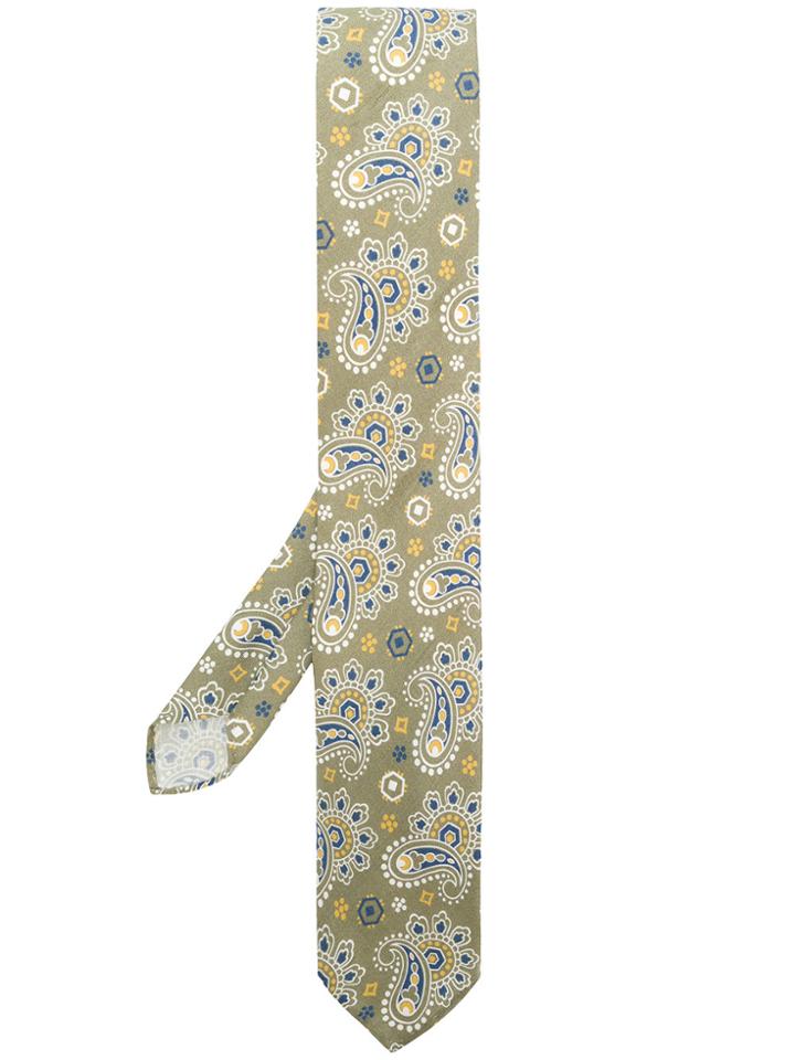 Lardini Paisley Print Tie - Green