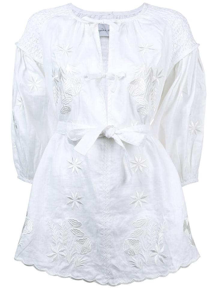 Innika Choo Embroidered Floral Dress - White