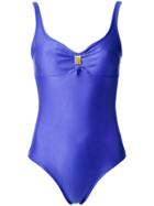 Lygia & Nanny V Neck Swimsuit - Blue