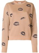 Sonia Rykiel Kiss Print Jumper - Brown