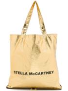 Stella Mccartney Logo Shopping Bag - Metallic