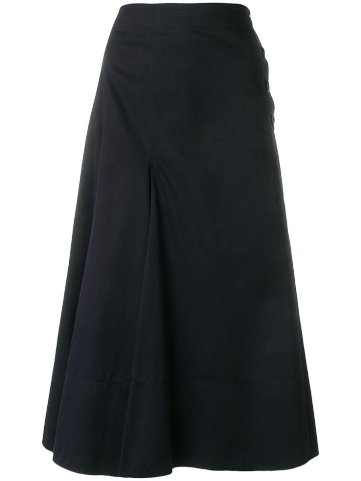 Joseph High Waisted Pleated Skirt - Blue