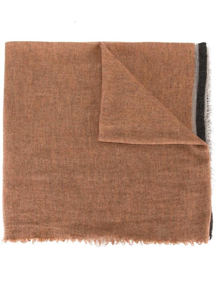 Faliero Sarti 'millo' Scarf, Adult Unisex, Brown, Silk/modal/cashmere/virgin Wool