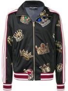 Dolce & Gabbana Crown Print Track Jacket - Black