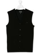 Emporio Armani Kids Teen Buttoned Waistcoat - Black