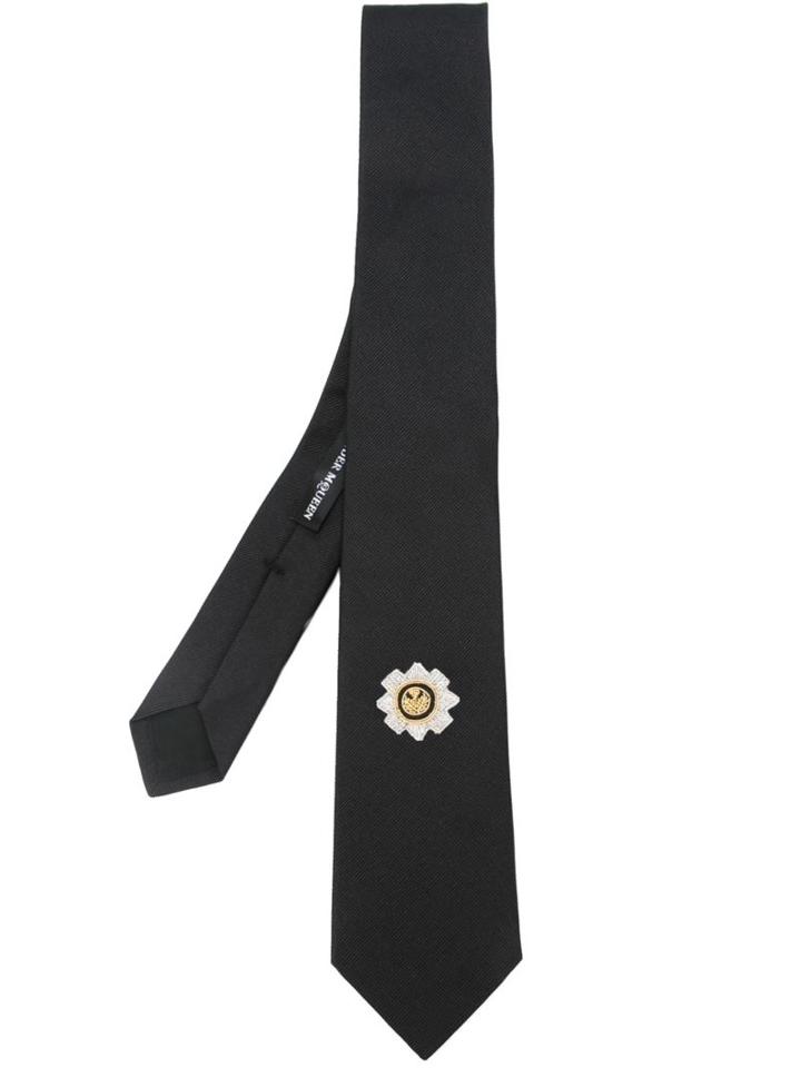 Alexander Mcqueen Embroidered Detail Tie