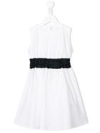 Il Gufo Contrast Bow Dress, Girl's, Size: 8 Yrs, White