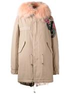 Printed Midi Parka - Women - Cotton/leather/polyamide - S, Nude/neutrals, Cotton/leather/polyamide, Mr & Mrs Italy