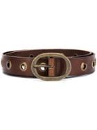 Massimo Alba Punch-hole Buckle Belt - Brown