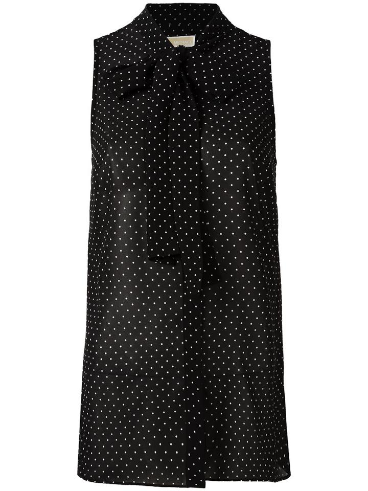 Michael Michael Kors Polka Dot Print Shirt, Women's, Size: 4, Black, Polyester