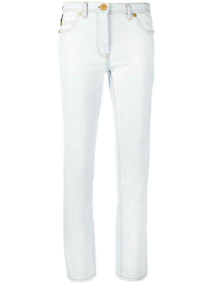 Versace Slim Fit Faded Jeans - Blue
