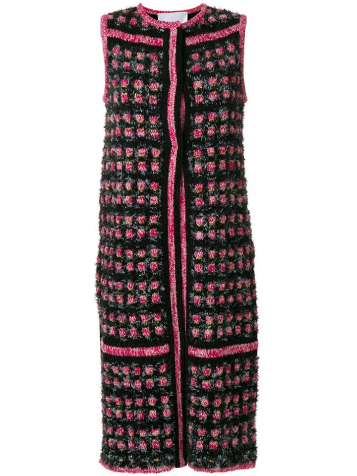 20:52 Long Sleeveless Cardigan - Black
