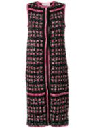 20:52 Long Sleeveless Cardigan - Black