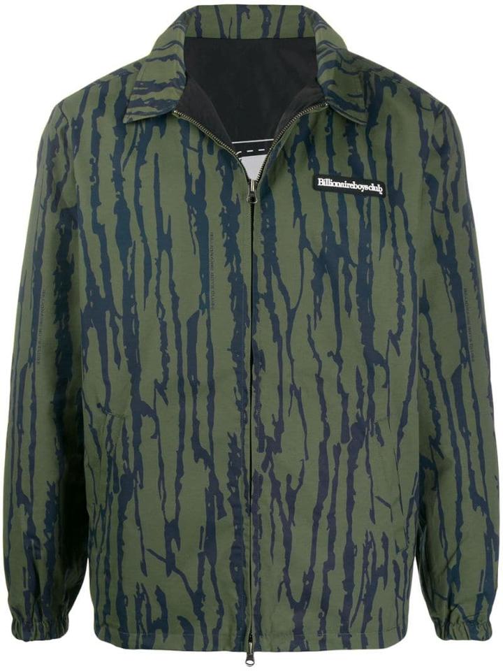 Billionaire Boys Club Patterned Logo Patch Shirt Jacket - Black
