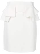 Alexander Mcqueen Ruffle Trim Skirt - White
