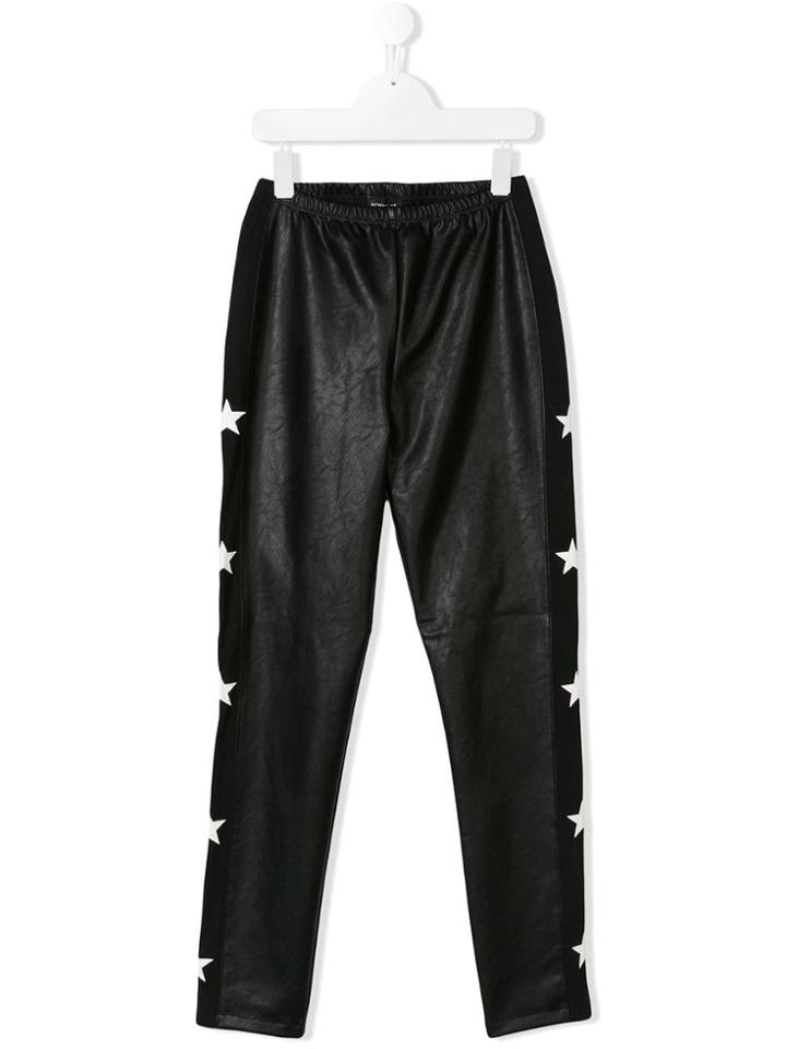 Monnalisa Side Striped Trousers - Black