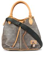 Louis Vuitton Pre-owned Striped Logo Print Tote - Brown